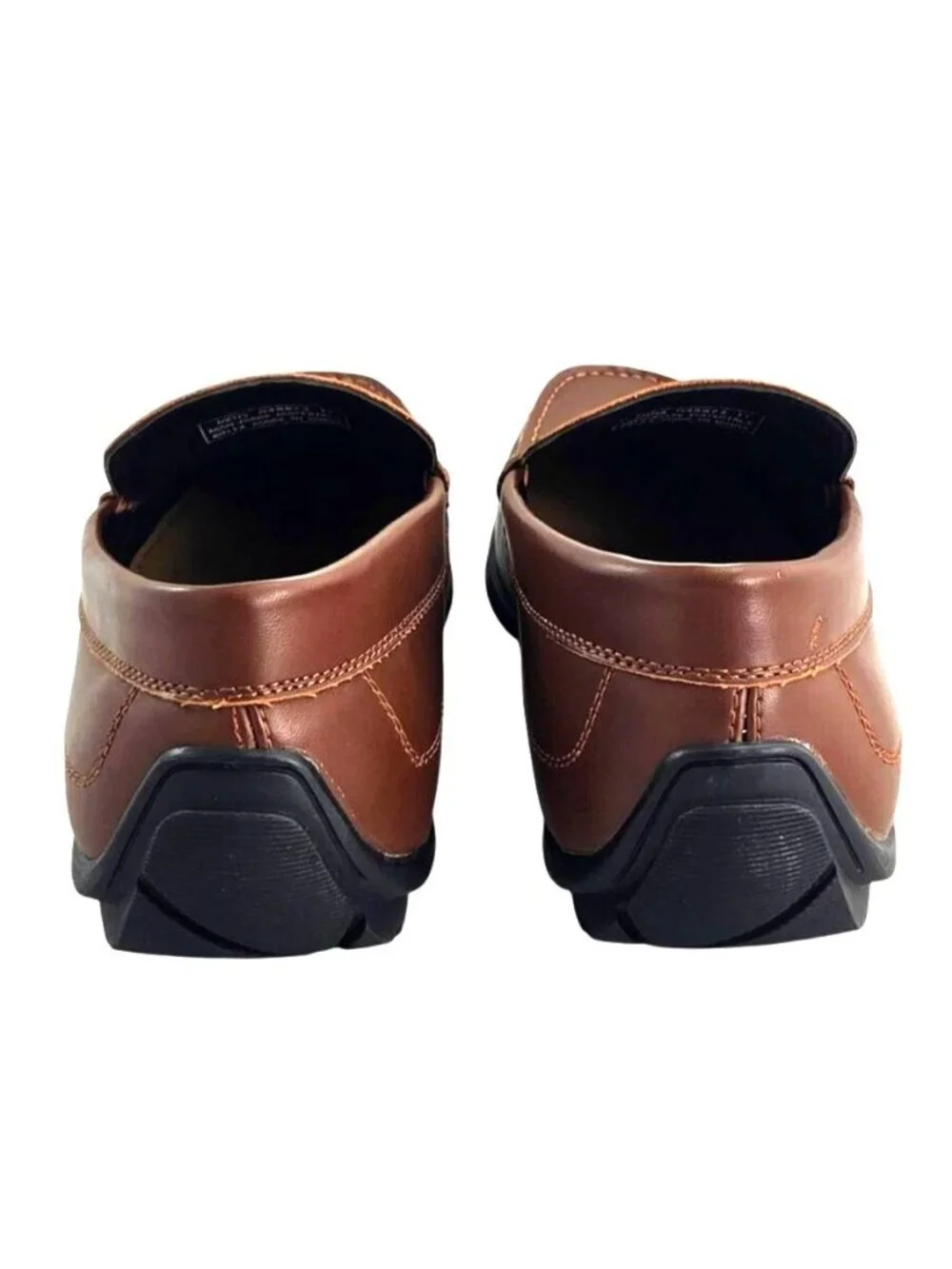 David Stone Neville Mens Cognac Brown Slip-On Loafers Size 11 D